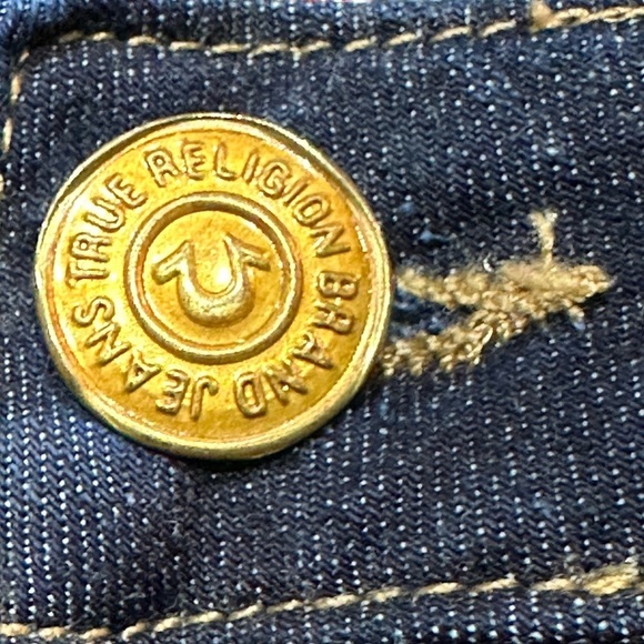 👖🎯 TRUE RELIGION Made in USA Dark Wash Straight Leg Jeans | Sz 29 TRBJ Patch - Picture 6 of 6